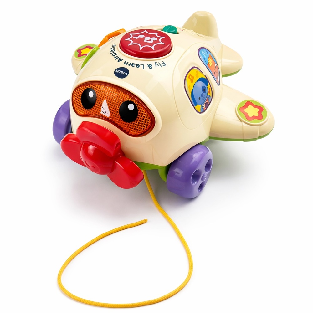 Fly & Learn Airplane - Cream and Red
